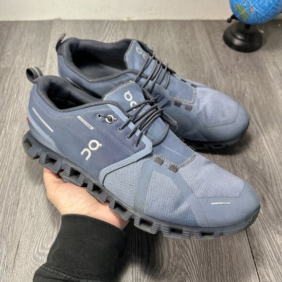 On Cloud 5 Waterproof Running Shoes Sneakers Blue / Blue Mens Size 12